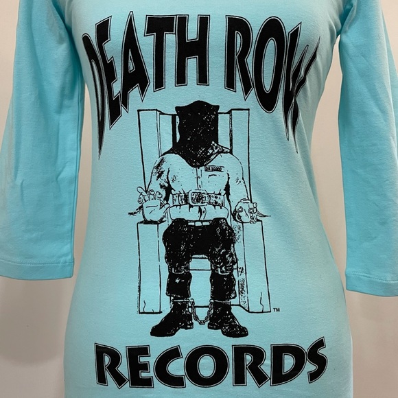 Jennifer Adams Death Row Records Square Neckline Top Color Baby Blue. Size S - Picture 3 of 9